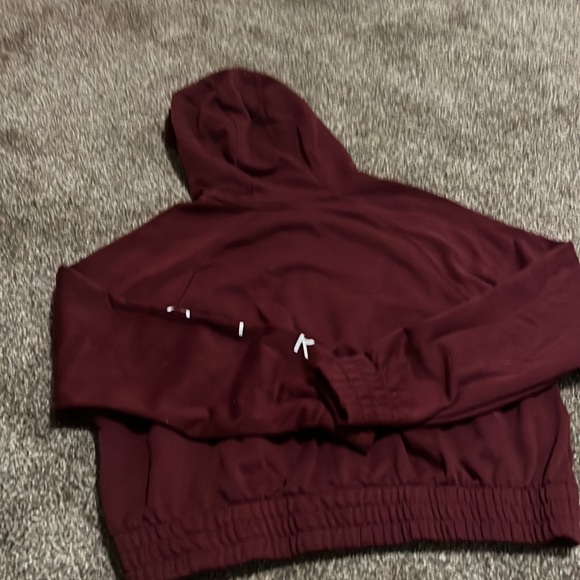 Nike air cropped zip up with thick band at bottom for cropped look  Marron color - Picture 3 of 3